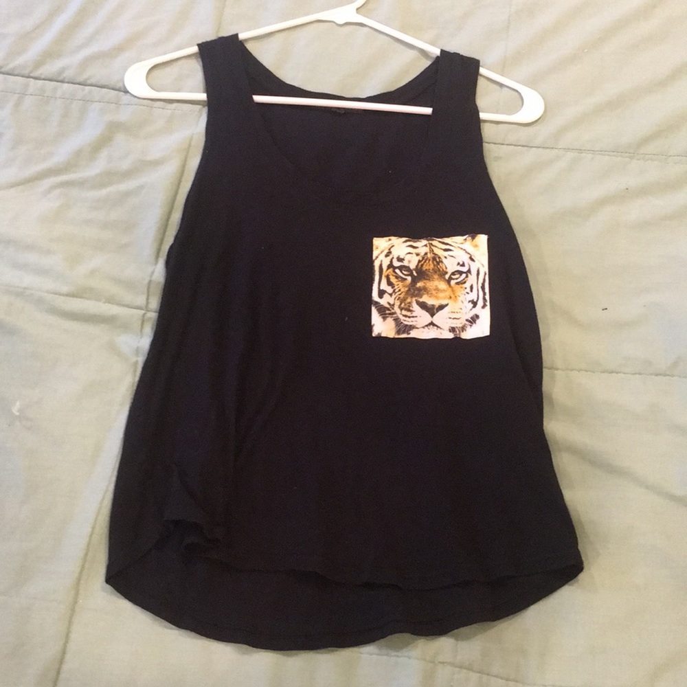 black tank with tiger print